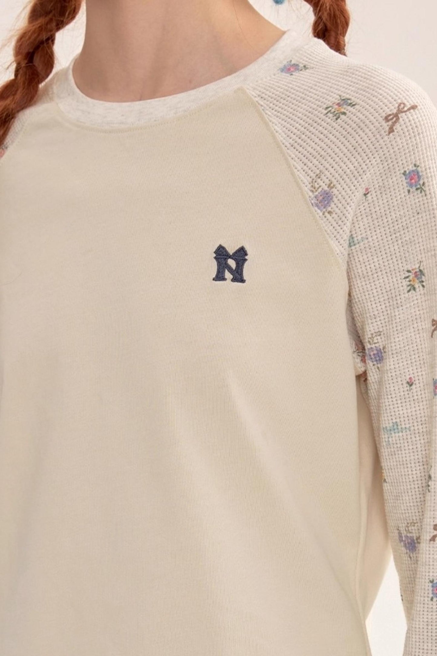 Floral Raglan Sleeve T-Shirt