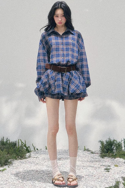 Rain Marks Plaid Dress Set