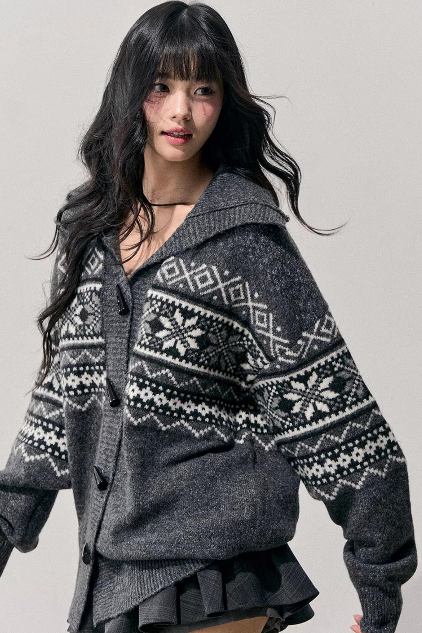 Fair Isle Duffle Cardigan