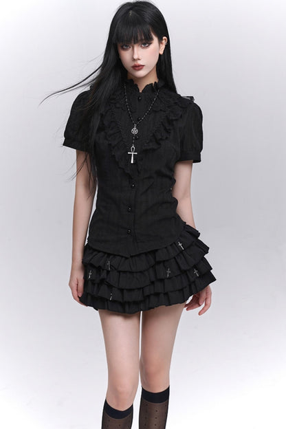 Ghost Lace Black Shirt