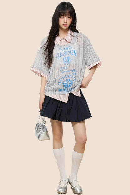 Summer Chic Collared T-Shirt