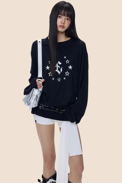 American Star Print Long Sleeve T-Shirt