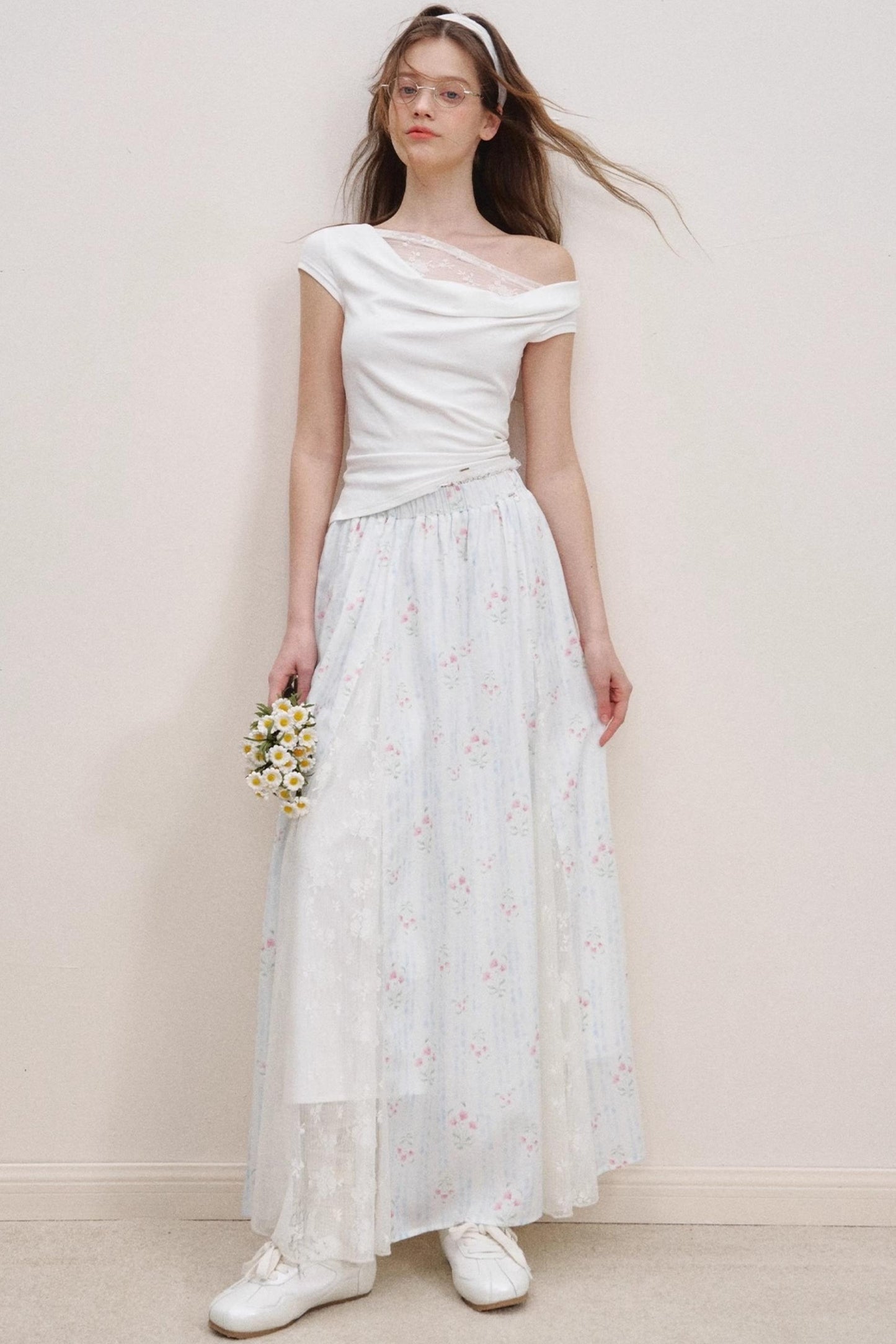 French Floral Lace Skirt