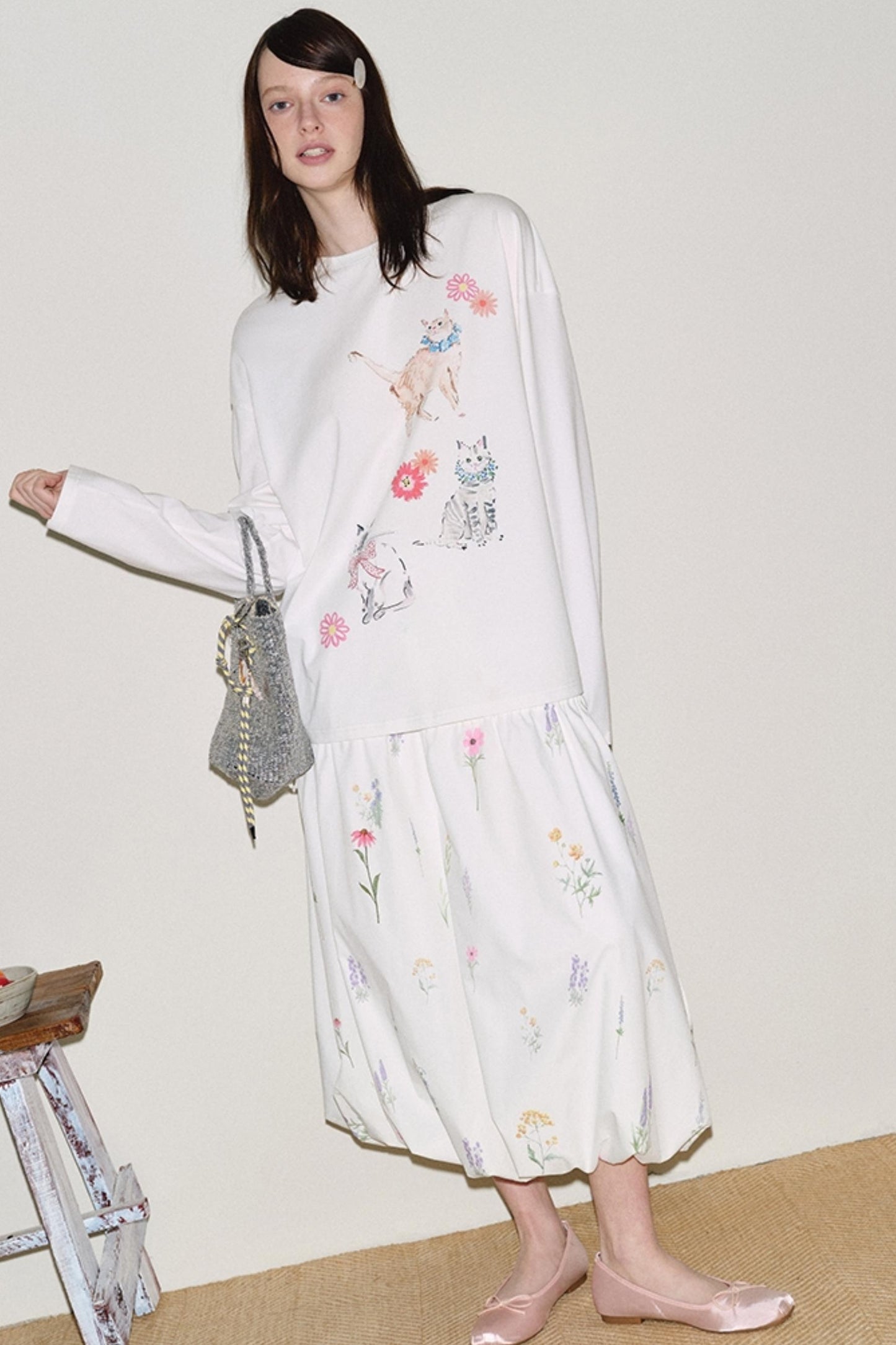 Custom Floral Long Sleeve Tee Set-Up