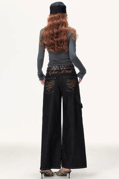 Solid Winter Wide-leg Pants