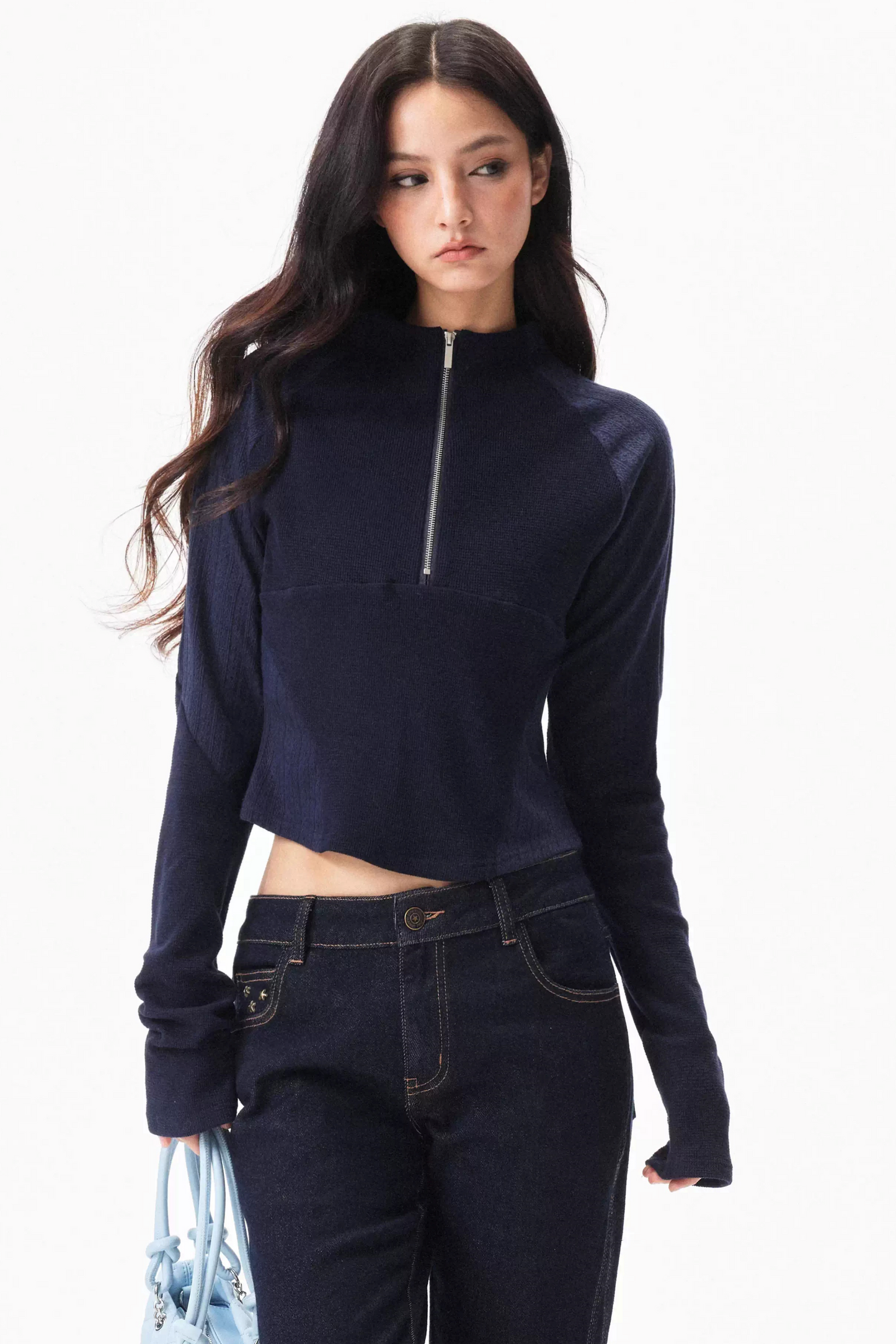 Waffle Patchwork Slim Top