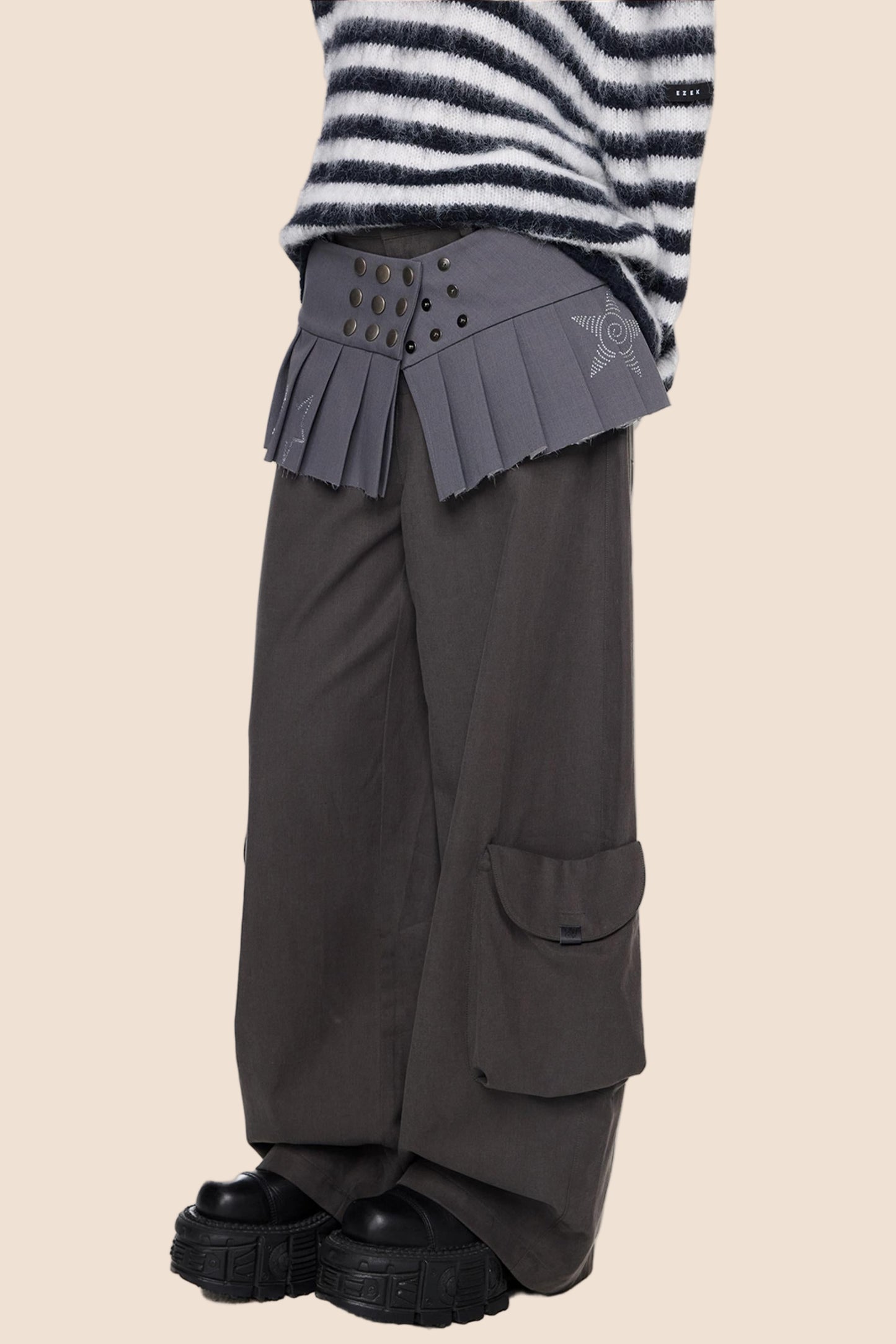 Fall Retro Wide-Leg Pants