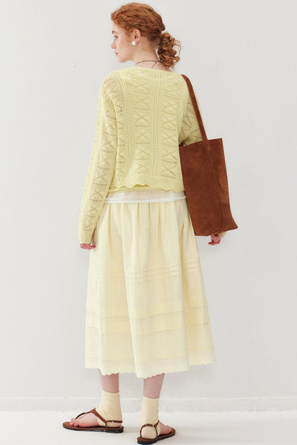 V-Neck Knit Sweater Cardigan