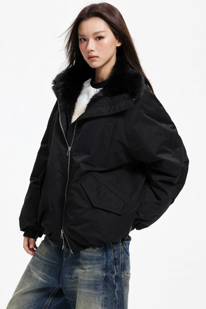 Winter Plush Fur Down Jacket