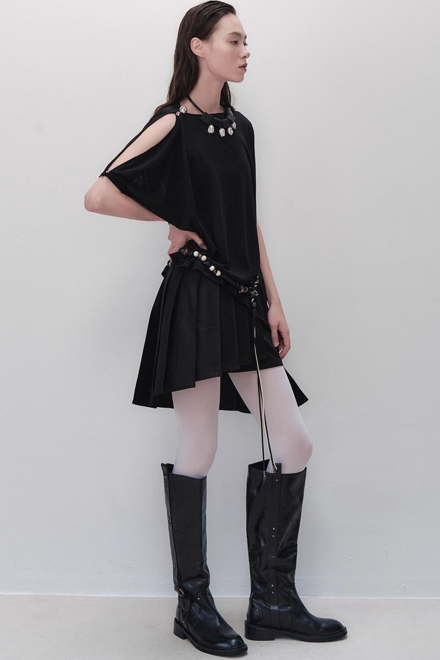Yuan Shadow Pleated Shorts Skirt