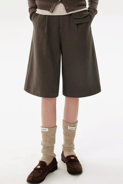 Casual Maillard Cropped Suit Pants