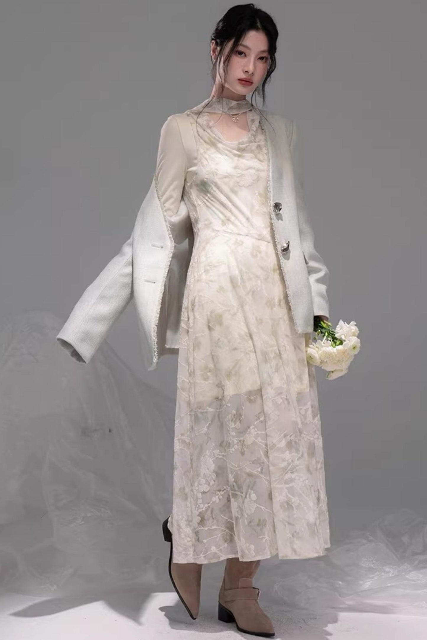 Teal Green Hemp Blazer