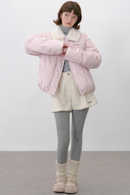 Polka Dot Down Jacket