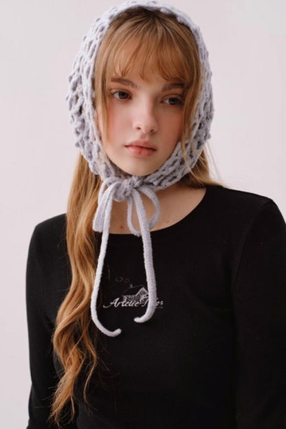 Hand-Crocheted Wool Blend Scarf