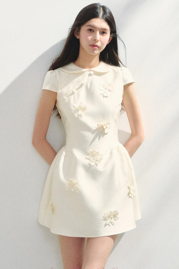 Park Floral Gray Dress