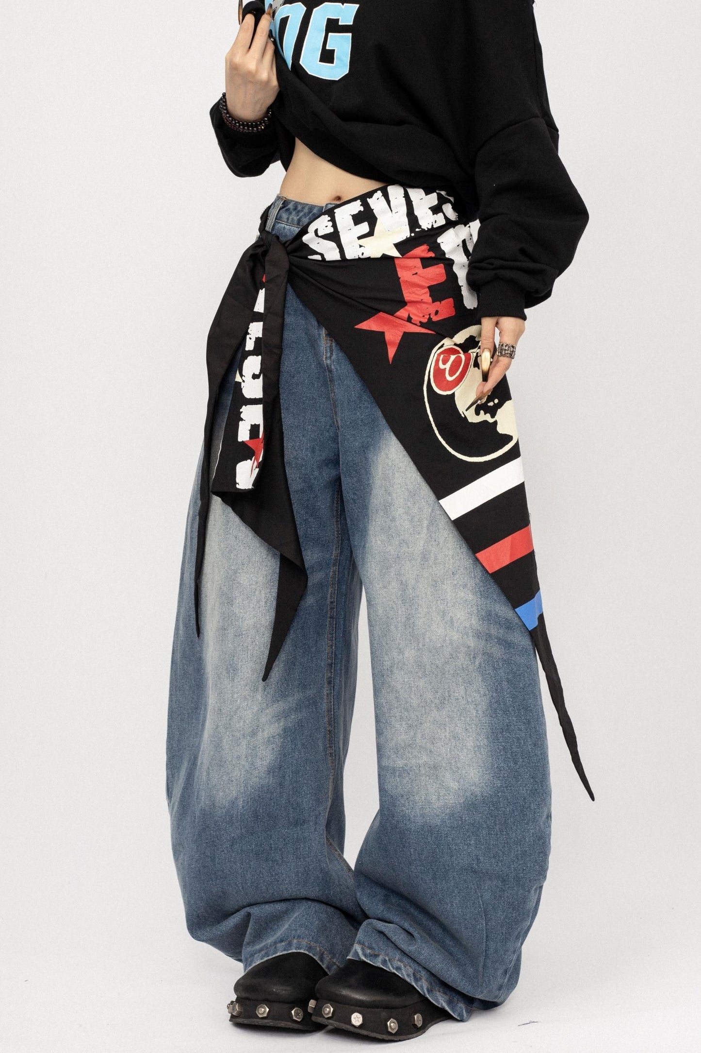 American Retro Denim Pants