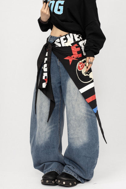 American Retro Denim Pants