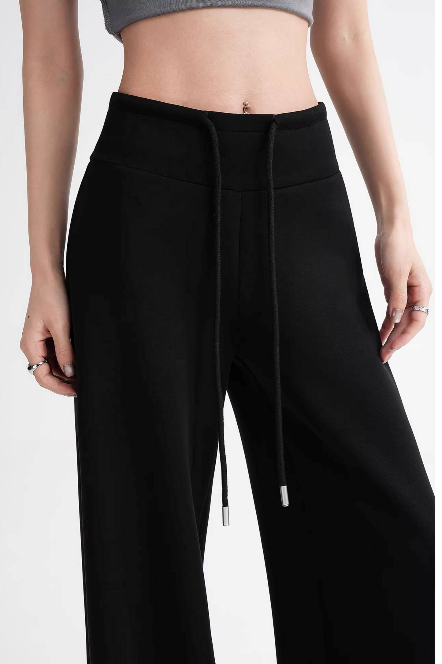 Modal Knit High-Waisted Pants