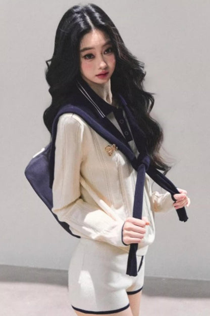 Morning Mist Knitted Suit Set-Up