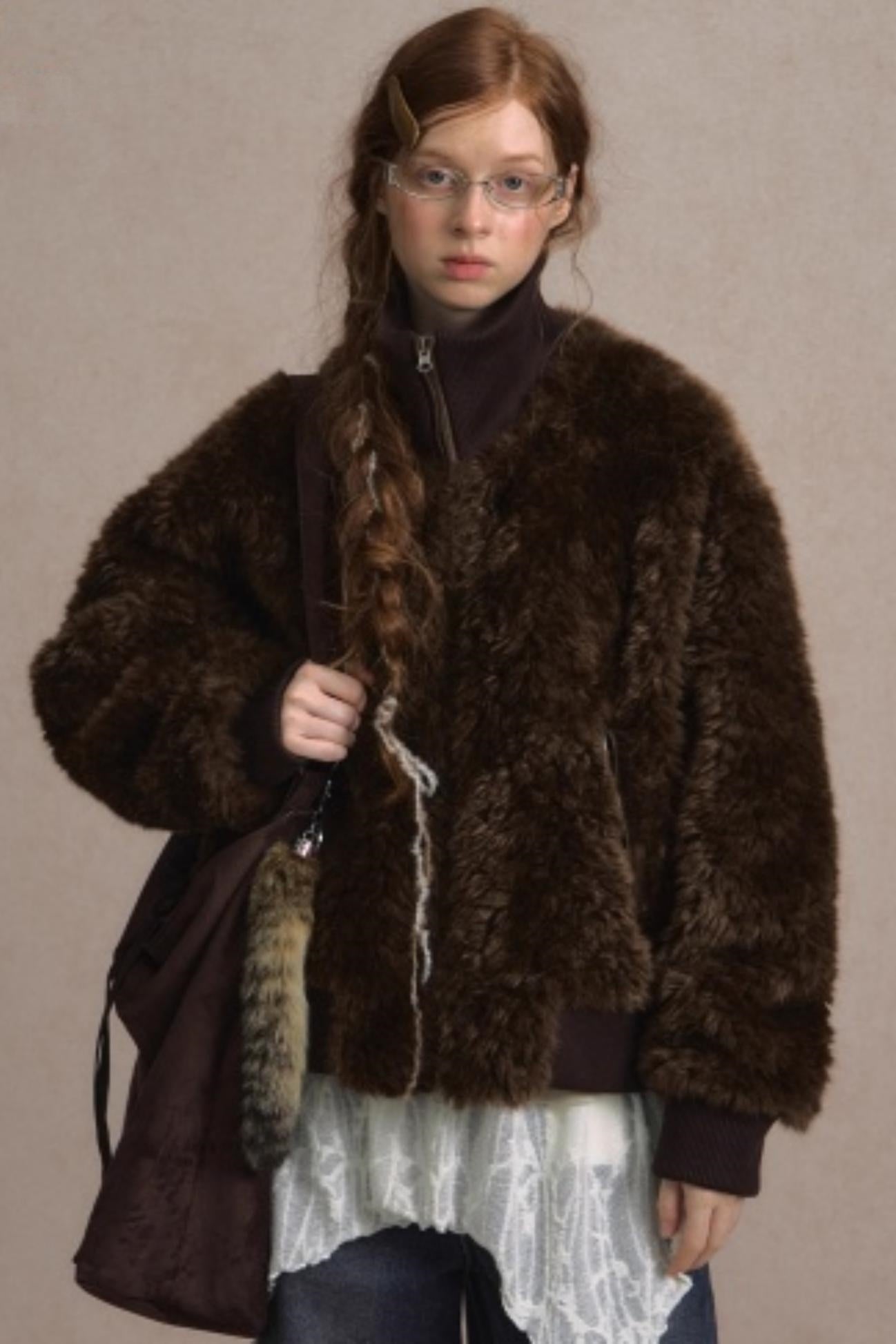 Thickened Lambswool Suede Jacket