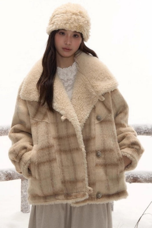 Reversible Plaid Wool Jacket