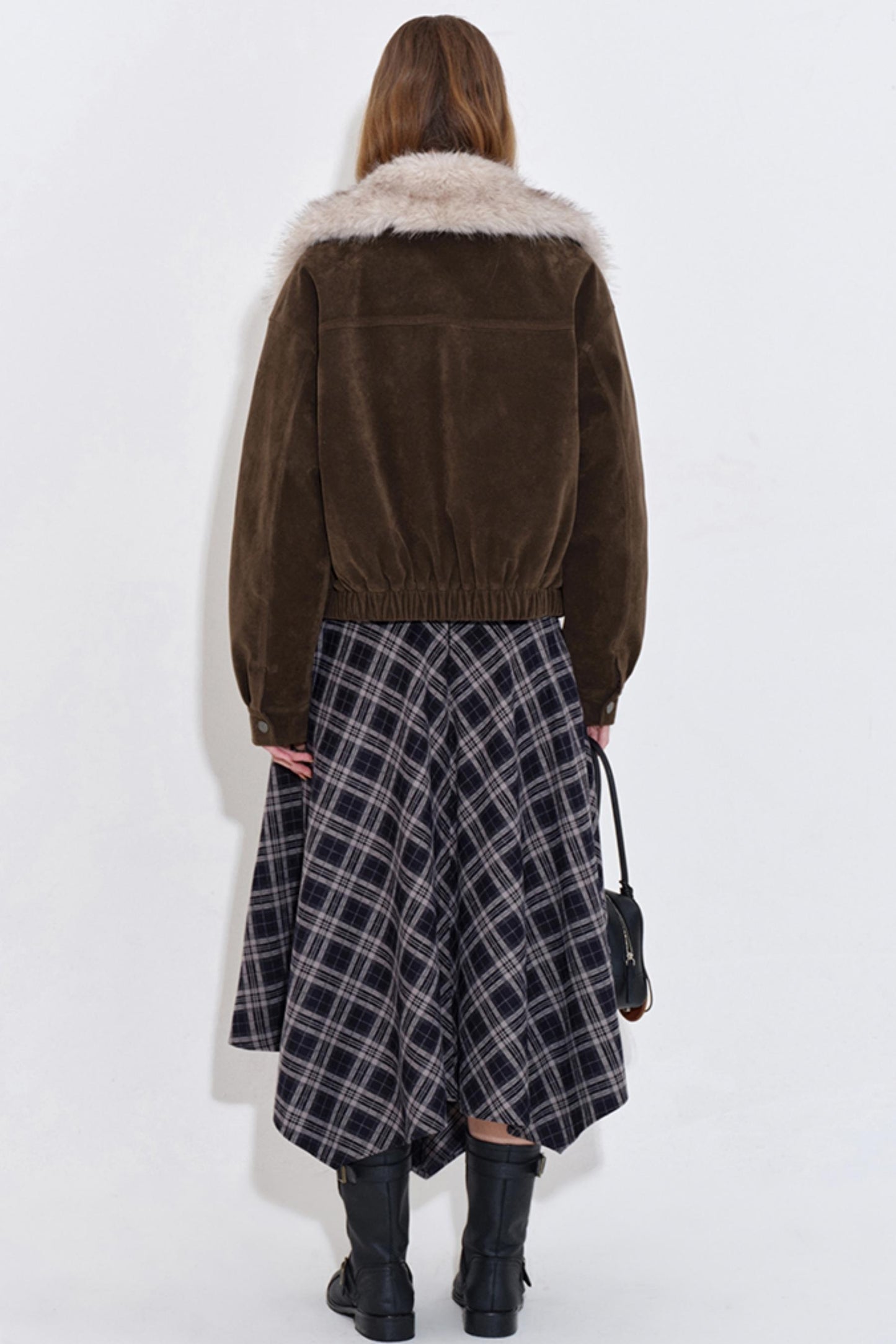 Retro Suede Fur Collar Jacket