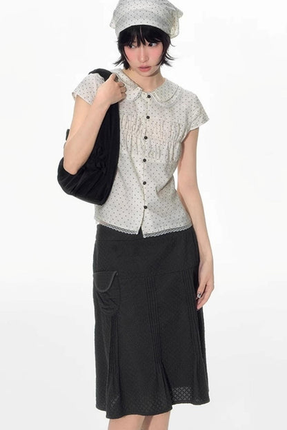 Nap Dot Mesh Culottes Set-Up