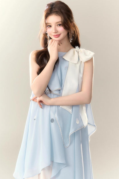 Blue Mermaid French Halterneck Resort Dress