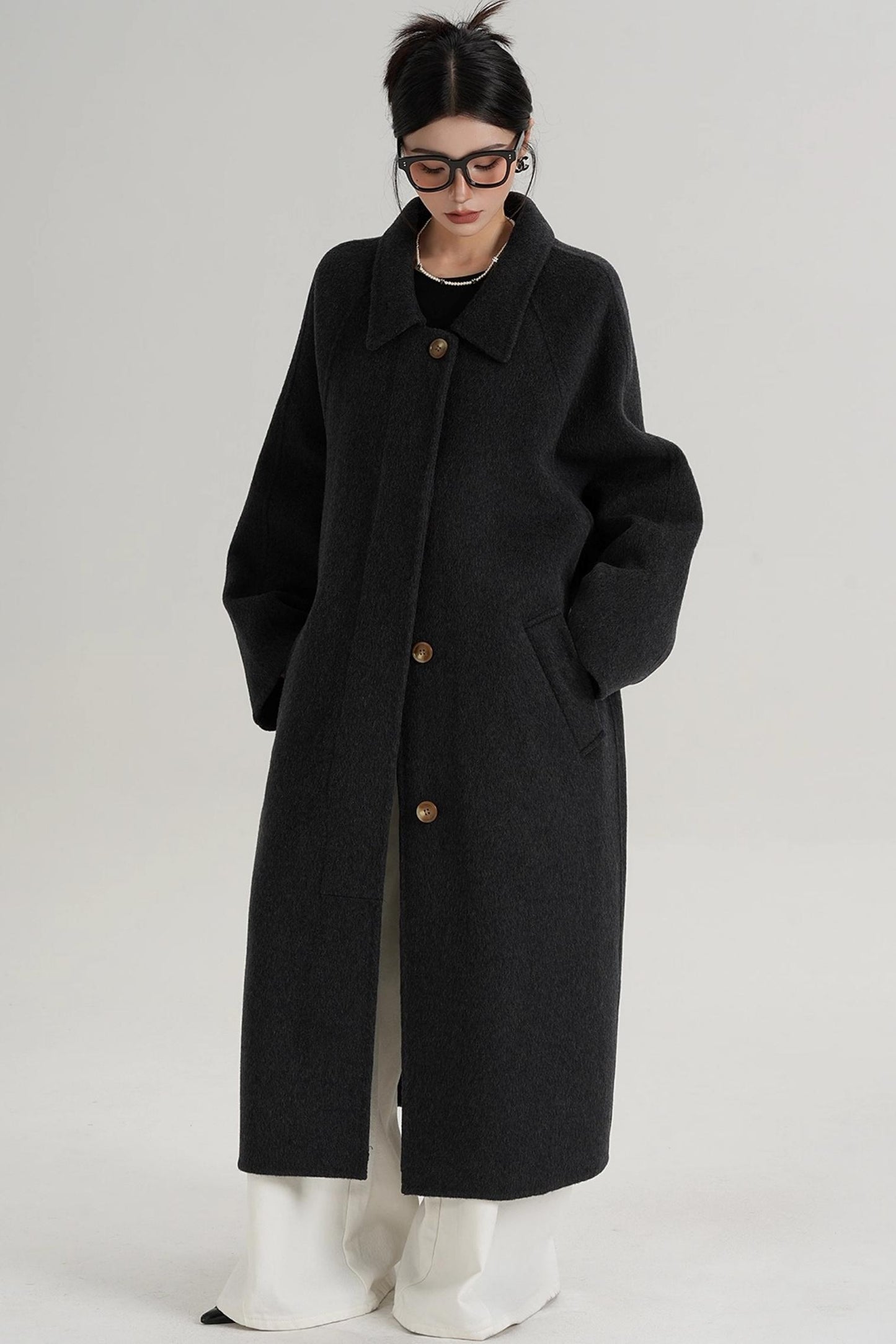 Temperament Wool Reversible Long Coat