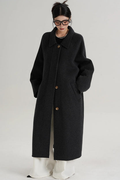 Temperament Wool Reversible Long Coat
