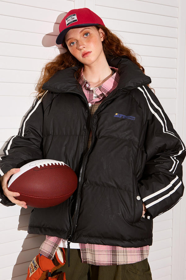 Vintage Stand-Up Collar Down Jacket