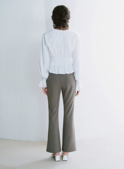 High-waisted Thin Flared Pants