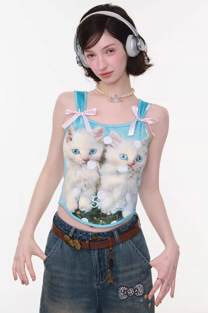 Soft Candy Polka Dot Top