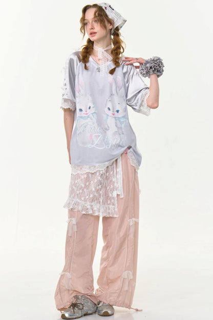 Summer Rabbit V-Neck Tee