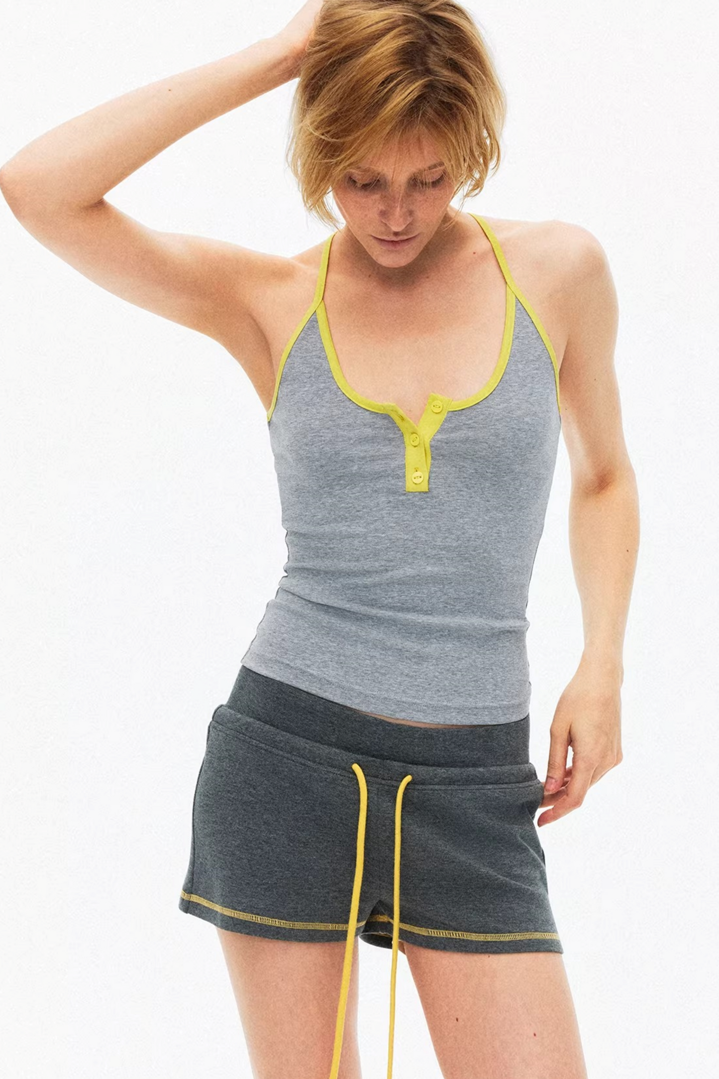 Color-Contrasting Slim-Fit Vest