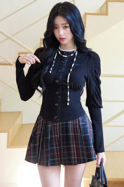 Water Lily Plaid Skirt