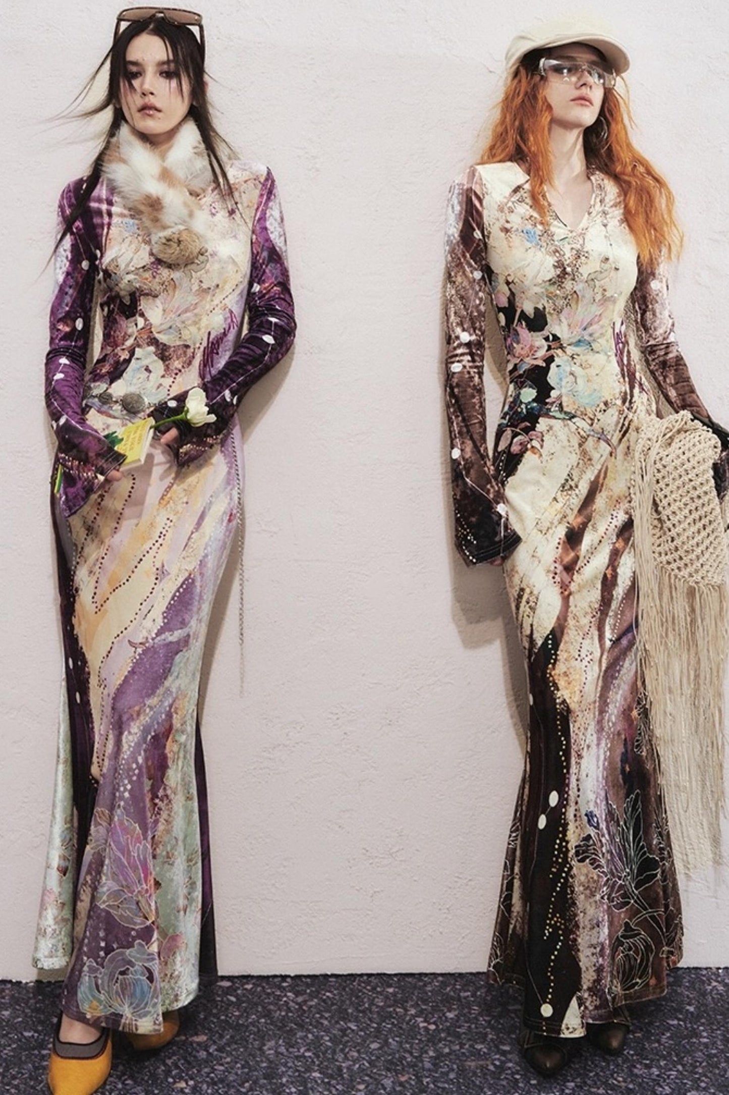 Multi-Colored Fur Ball Scarf