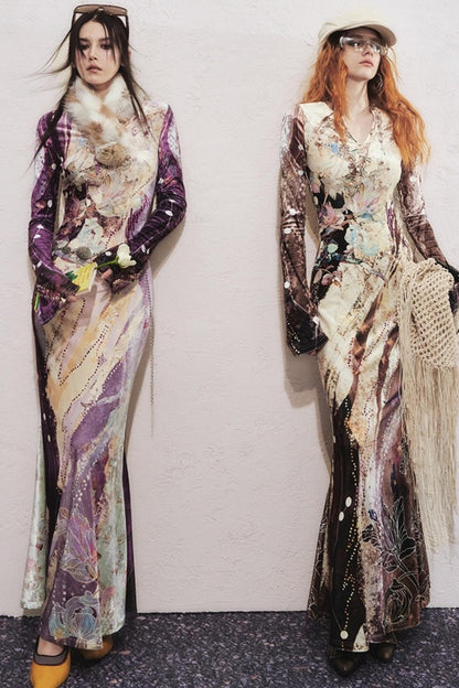 Multi-Colored Fur Ball Scarf