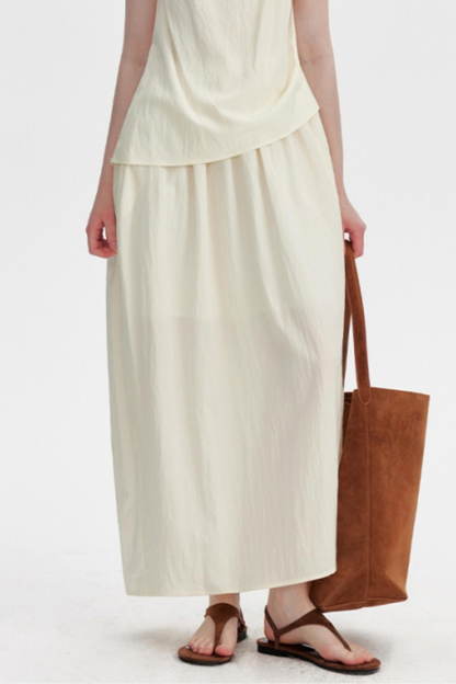 Textured Knot Vest & Skirt Set