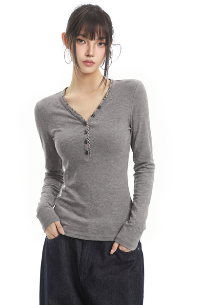 Retro Black Slim Top