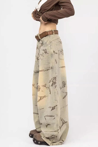 Wasteland Style Wide-Leg Jeans