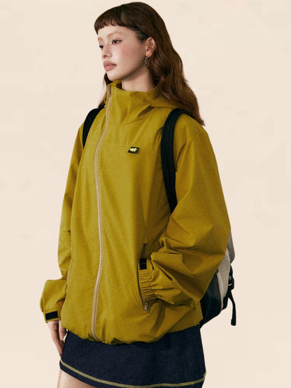 Long-sleeved Loose Hight Collar and Hooded Jacket