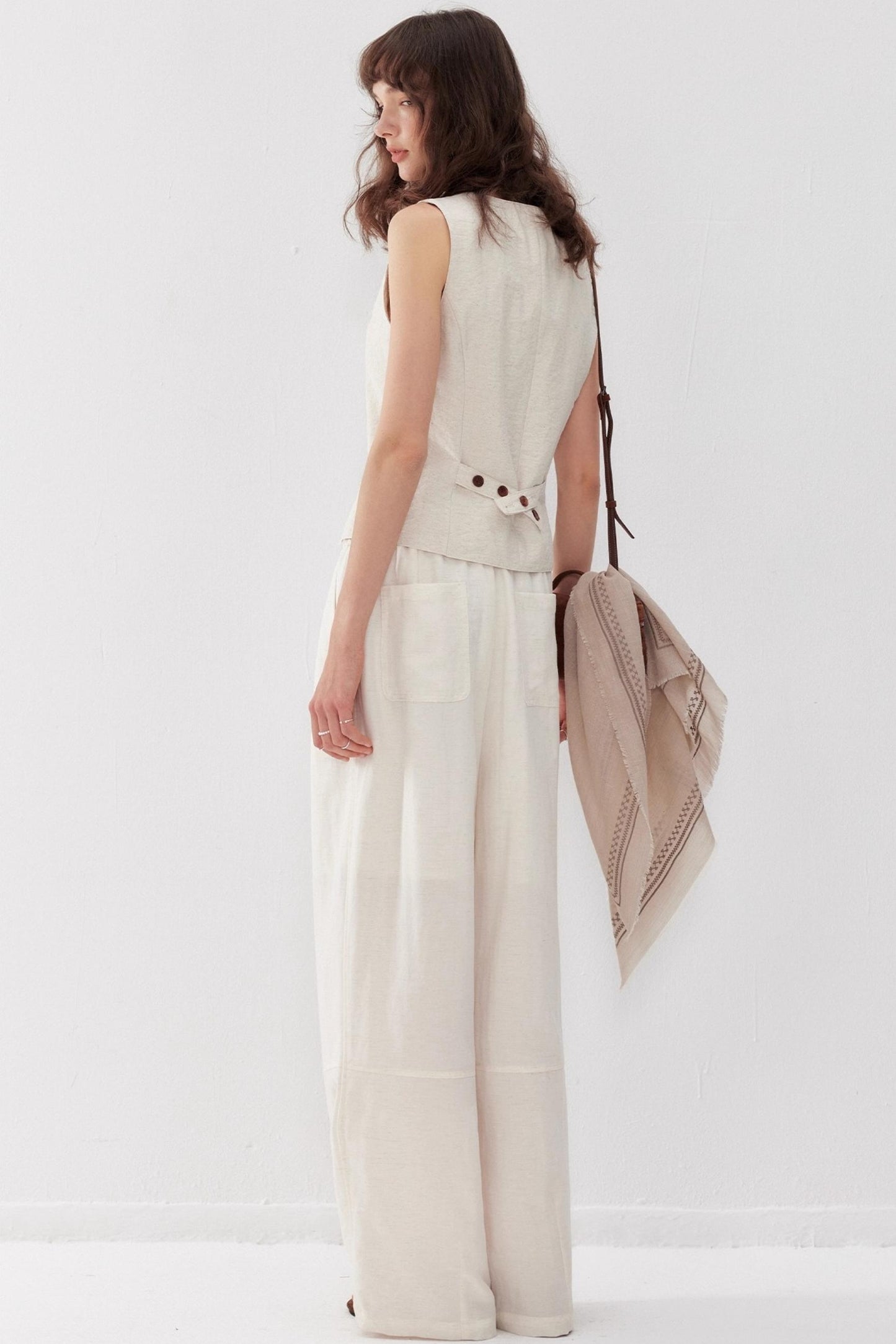 Linen Draped Pants