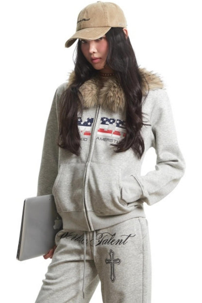 American Retro Hooded Jacket