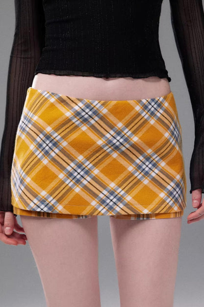 Yellow Plaid Skirt