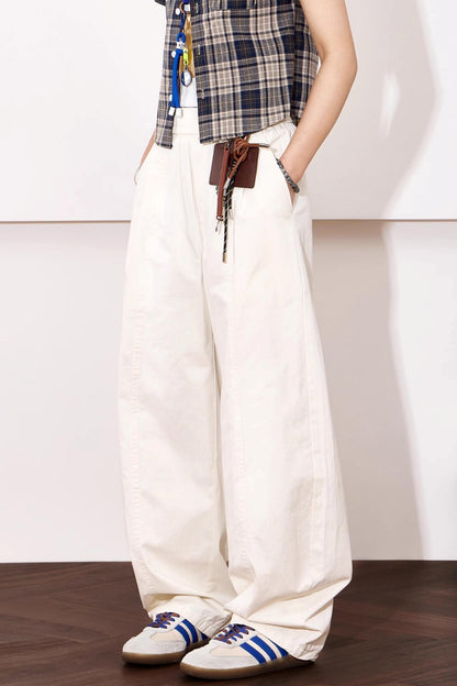 Relaxed Wide-Leg Cotton Pants