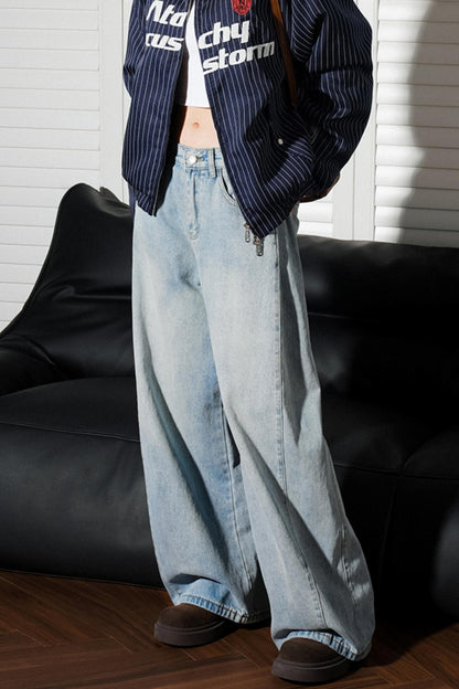 Straight Casual Split Jeans Pants