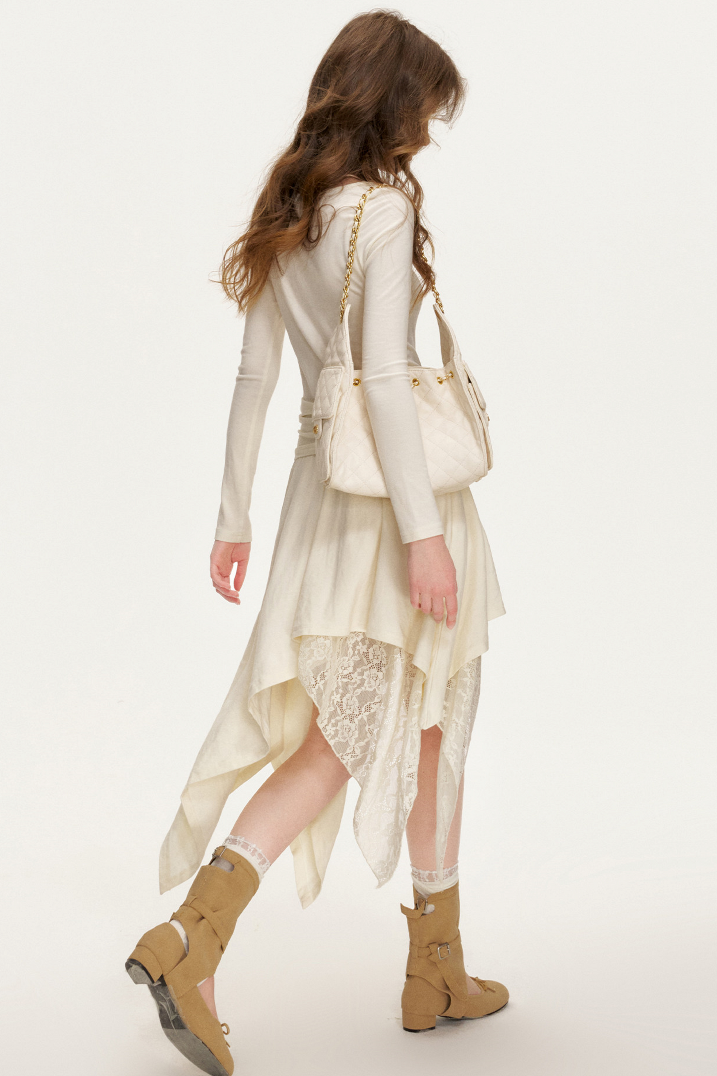 Romantic Lace Asymmetrical Dress