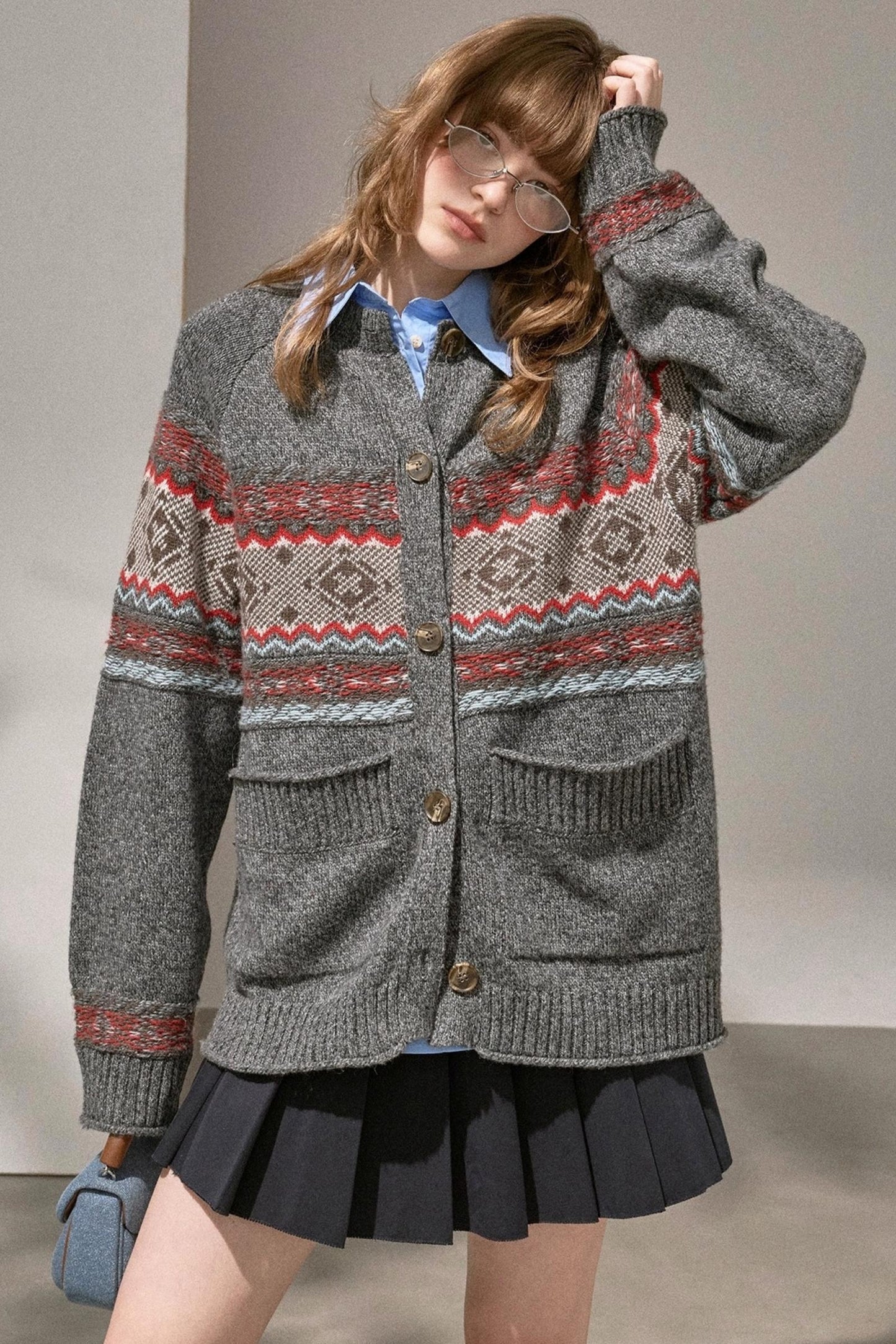 Atmospheric V-Neck Knitted Cardigan