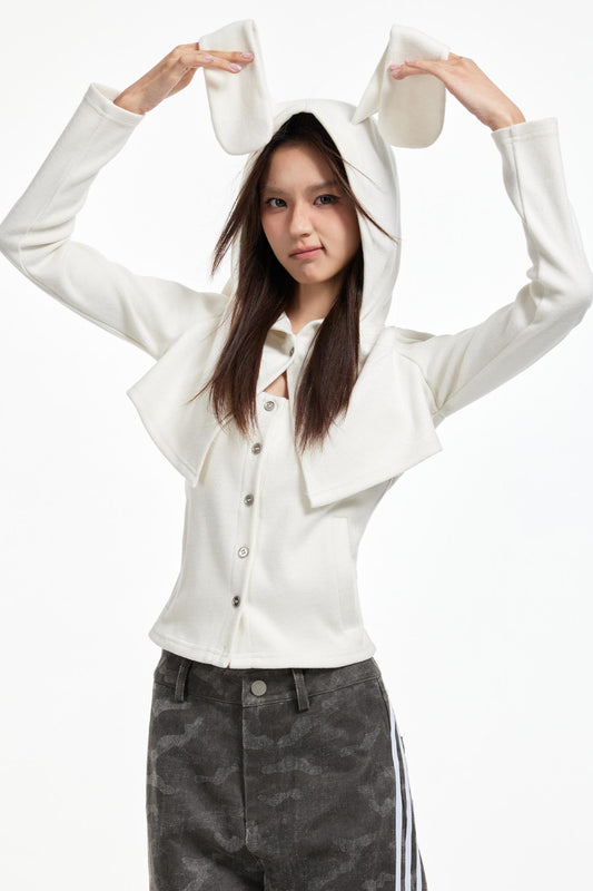 Rabbit Ears Hooded Smock Jacket Set-Up